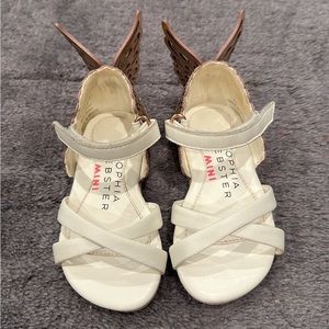 Sophia Webster Baby Girl Evangeline Mini Butterfly Sandals 21 white/rose gold